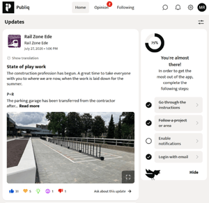 Publiq community app interface